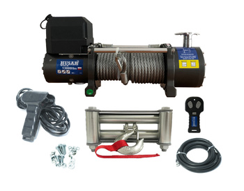 WYCIĄGARKA ELEKTRYCZNA HUSAR WINCH BST S 13000 LBS 12V Dociskacz liny