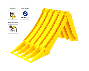 Lokhen duży żółty składany klin 199mm pod koło Origamy 53 do naczepy TIR